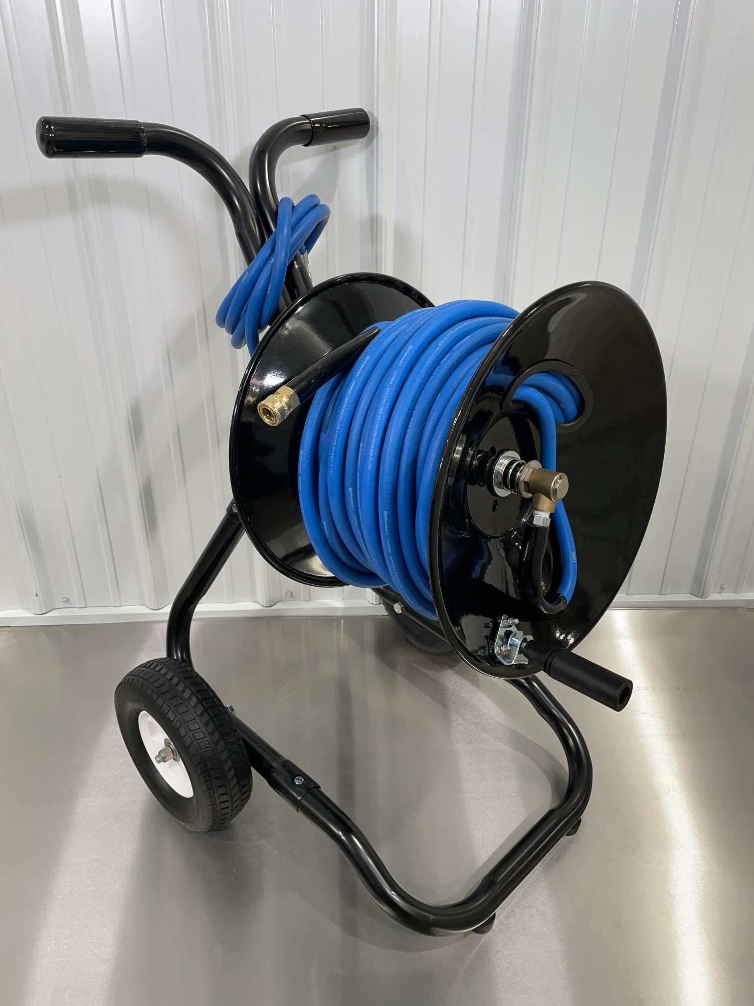 Hose Cart with Reel, 10' Lead Hose, & 150' (BETTER) Hose - Easiwash